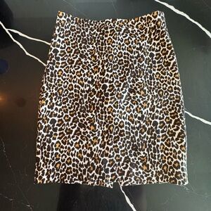 J. Crew Leopard Print Pencil‎ Skirt